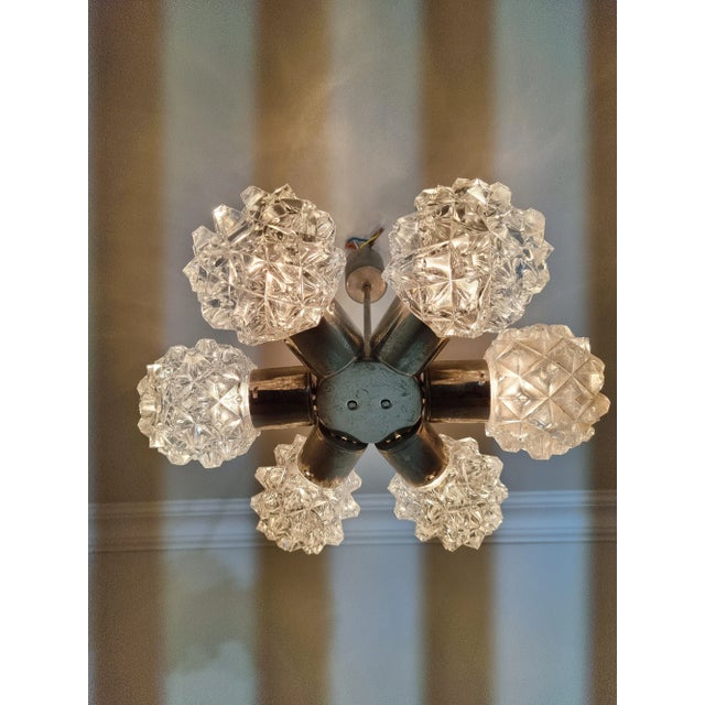 Chandelier in Cut Glass from Kamenický Šenov For Sale - Image 4 of 8