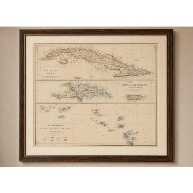 This attractive and highly detailed map of the caribbean was published by w. G. Blackie of scotland around 1860 and...
