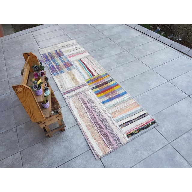 Mid 20th Century Oushak Handknotted Anatolian Runner For Sale - Image 10 of 10