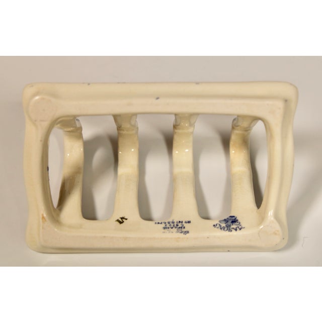 Antique English Floral Ceramic Toast Rack / Letter Holder For Sale In Tulsa - Image 6 of 9