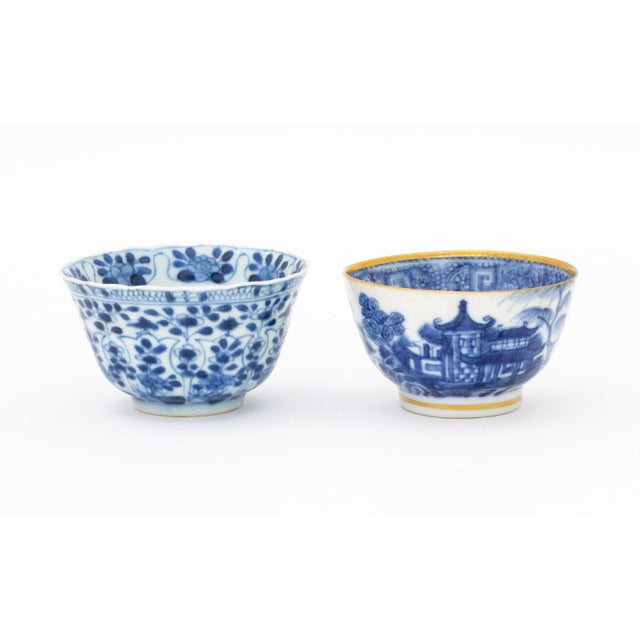 Chinese Export Blue and White Porcelain Teacups and Saucers - Set of 6 For Sale - Image 14 of 18