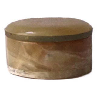 Onyx Marble Jewelry Trinket Box For Sale