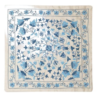 20"x20" All Silk Cushion Cover. Contemporary Lace Pillow. Embroidery Toss Pillow For Sale