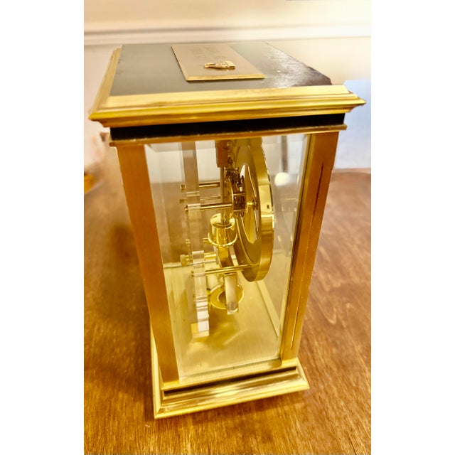 Kieninger & Obergfell Benchmark Brass Mantle Clock For Sale - Image 11 of 12