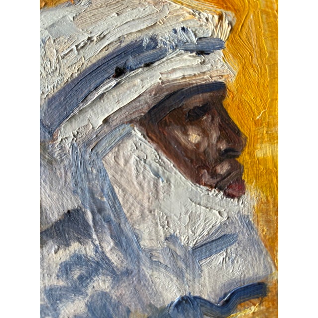 2000 - 2009 Bob Ragland Signed Expressionist Profile Portrait Oil on Board, 2006 For Sale - Image 5 of 6