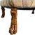 Vintage Large Traditional Tufted Ottoman Coffee Table With Carved Lion Paw Feet For Sale - Image 10 of 10