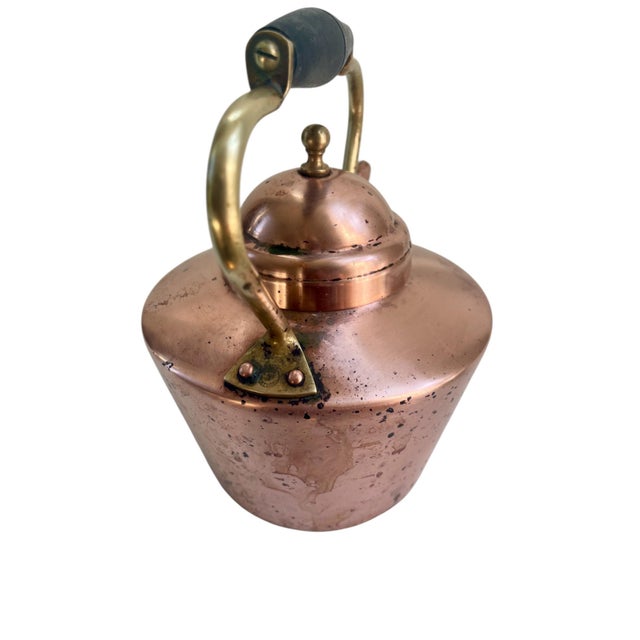 Vintage European Copper Tea Pot For Sale - Image 4 of 10