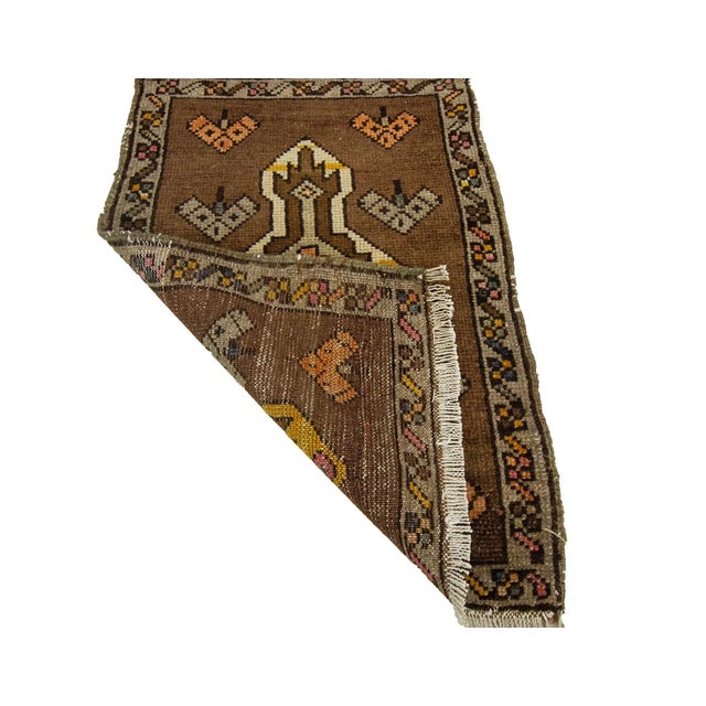 Mid-Century Modern Vintage Mid Century Hand-Knotted Rug For Sale - Image 3 of 4