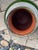 Vintage Signed Safi Tensift Moroccan Green Glazed Pottery Vase With Metal Mounts For Sale - Image 9 of 10