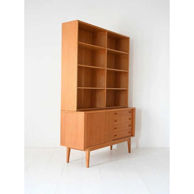 Vintage Scandinavian Oak Bookcase, 1960s For Sale - Image 3 of 10
