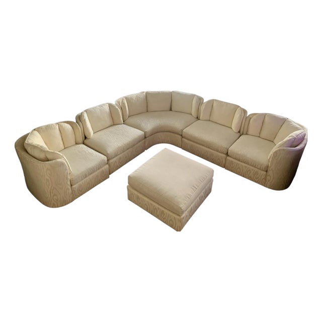 Vintage 1980s 6 Piece Henredon Folio 500 Modular Sectional Sofa For Sale