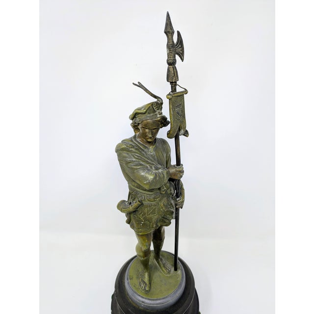 Metal Late 19th - Early 20th Century Renaissance Style Italian Spelter Guards For Sale - Image 7 of 15