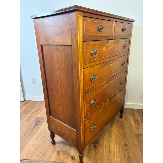 American Antique Southern American Walnut Tall Chest of Drawers Upcountry South Carolina, Circa 1825 For Sale - Image 3 of 17