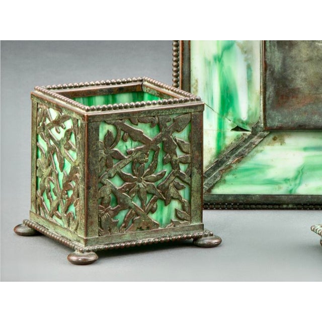 American Bronze & Glass Desk Accessories, 3 Pieces Chairish