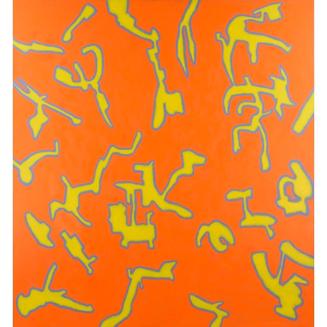 "Biomorph" Large Scale Orange Abstract by Michael Pauker For Sale