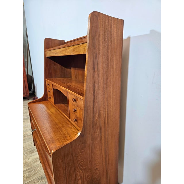 Vintage Danish Secretaire in Teak, 1960s For Sale - Image 3 of 18