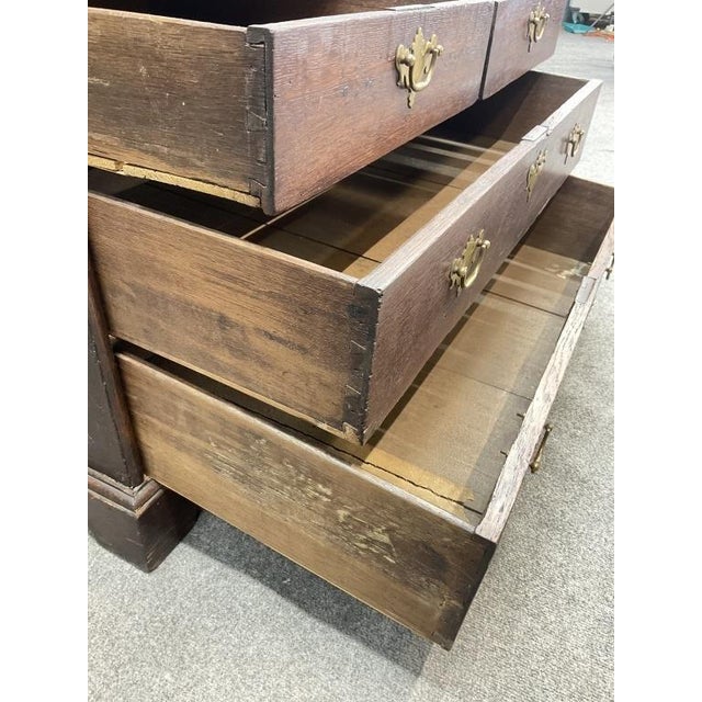 18th Century English Georgian Oak Secretary Bureau Bookcase For Sale - Image 15 of 16