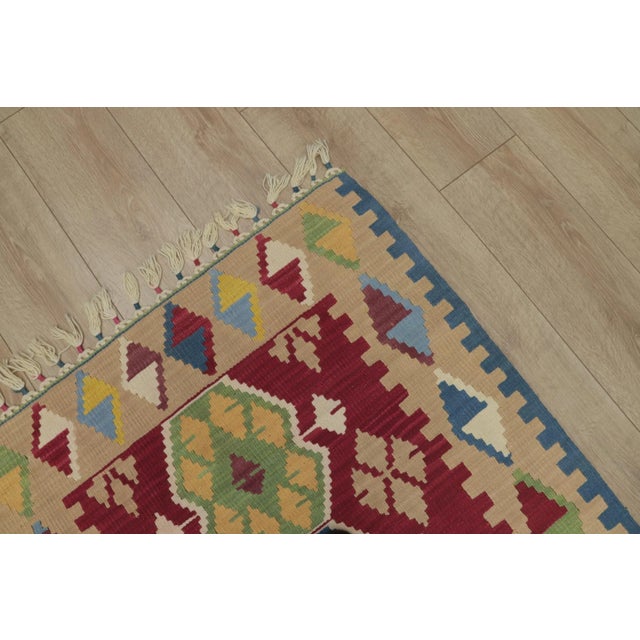 Textile 1990s Scandinavian Blue Flamestich Rug For Sale - Image 7 of 11