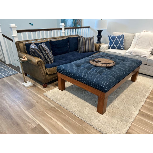 Navy Blue Ralph Lauren Brompton Vintage Sofa For Sale - Image 8 of 12