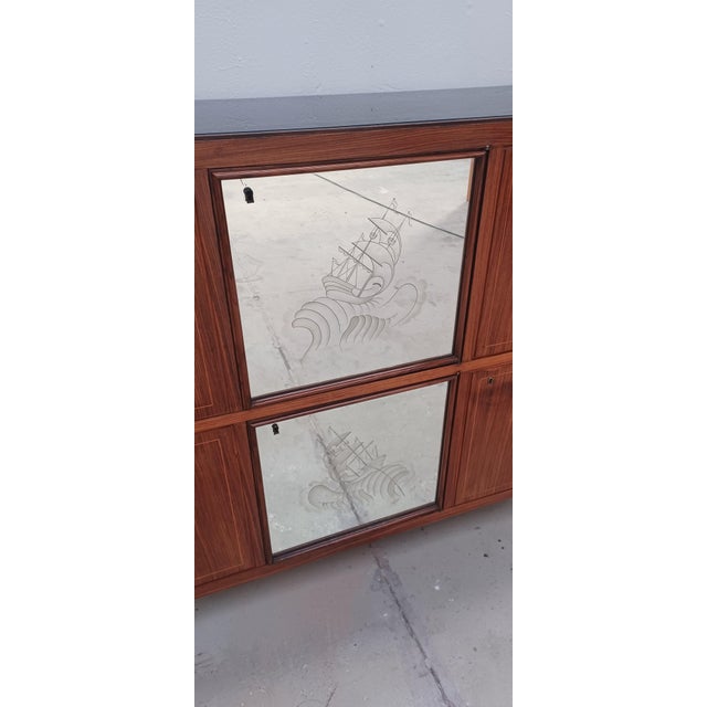 Brown Credenza attributed to Paolo Buffa, 1940s For Sale - Image 8 of 18