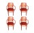 Red Bauhaus 6010 Armchairs by Josef Hoffmann, 1970, Set of 4 For Sale - Image 8 of 8