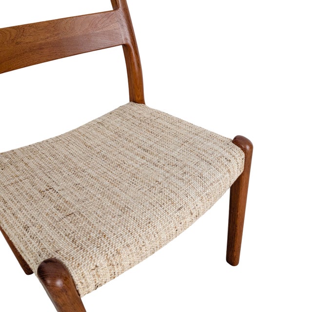 Beige Mid-Century Danish Teak Chairs from EMC Mobler, Set of 4 For Sale - Image 8 of 10
