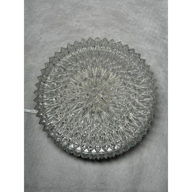 Mid-Century Glass Flush Mount Ceiling Light, 1970s For Sale - Image 11 of 11