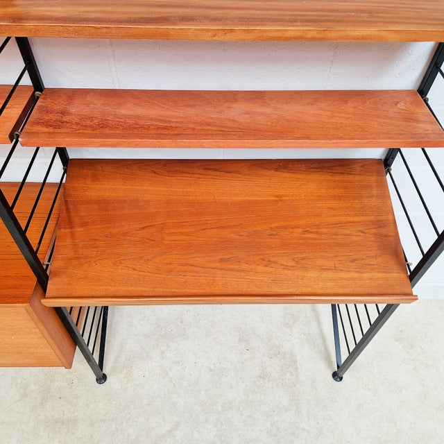 Vintage Two Bay Danish Wall Unit by Robert Heal for Heals Staples Ladderax, 1960s For Sale - Image 13 of 15