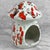 Mid-Century Modern Vintage 1970s White & Red Drip Glazed Mushroom Ashtray For Sale - Image 3 of 9