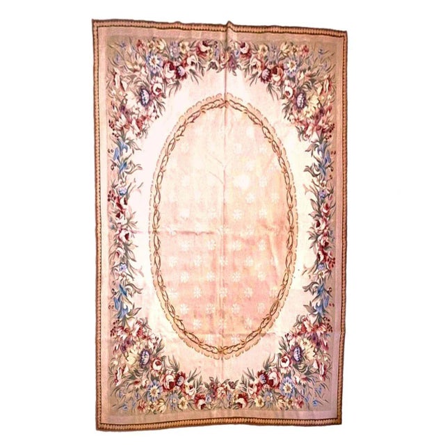 Floral Tapestry in Aubusson Style, Late 19th Century For Sale - Image 5 of 5