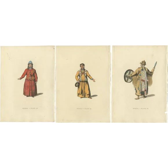 William Alexander, Bratzkian Attire and Shamanic Regalia, 19th Century, Engravings, 1814, Set of 3 For Sale