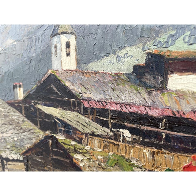 Humbert Heusser, Kippel and the Bietschhorn, 1920s, Oil on Canvas, Framed For Sale - Image 11 of 18