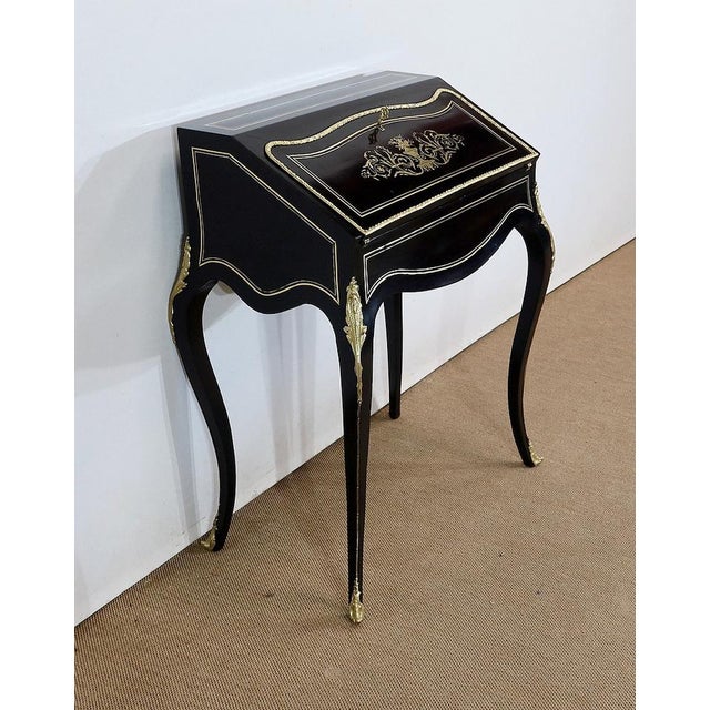 Small Napolean III Desk in Louis XV Style For Sale - Image 4 of 18