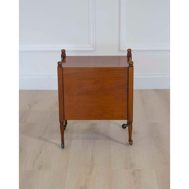 Brown French 20th Century Cherrywood Bedside Table For Sale - Image 8 of 9