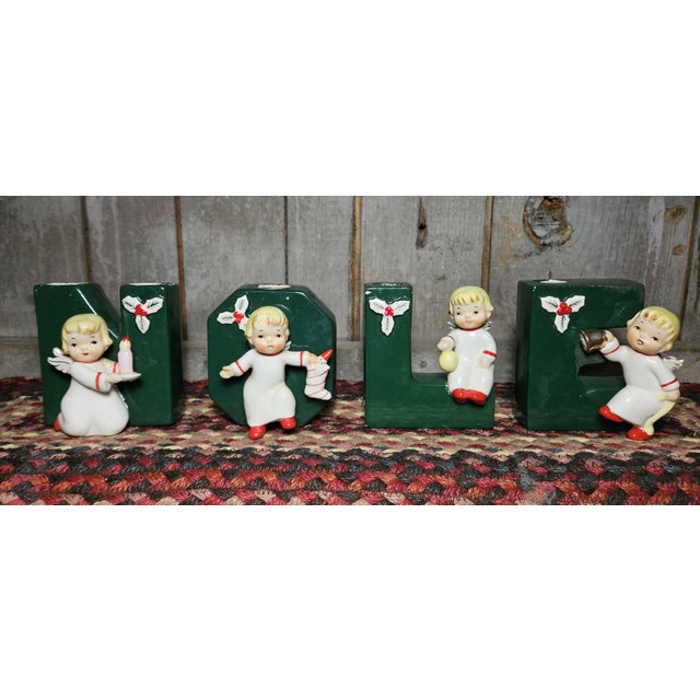 1956 Napco Noel Set of Vases and Candle Holders in Original Box For Sale In Charlotte - Image 6 of 18