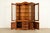 1970s Henredon French Provincial Louis XV Carved Walnut Lighted Breakfront Bookcase Cabinet, Circa 1970s For Sale - Image 5 of 17