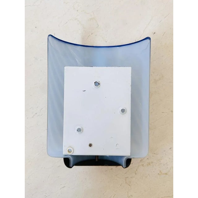Blue Blue Murano Glass Wall Lamps with Brass Structure, 1950s, Set of 2 For Sale - Image 8 of 10