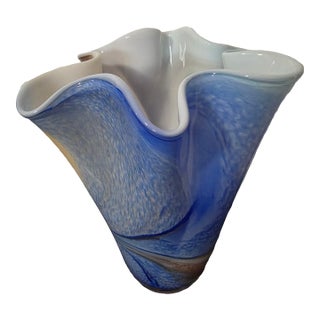 Vintage Alicja Watra Hand Blown Art Glass Vase Poland For Sale