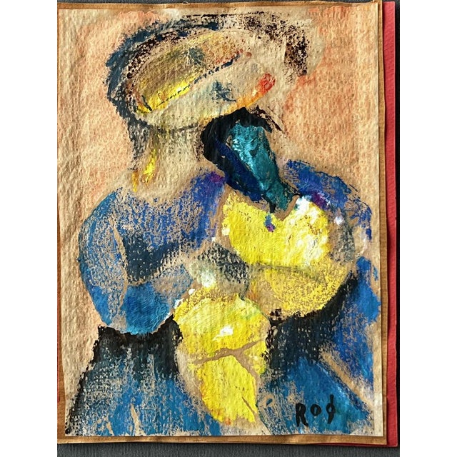 Alfred Rogoway, Figure, 1970s, Mixed Media on Paper For Sale - Image 6 of 7