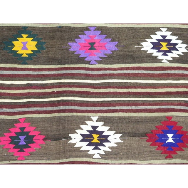 Traditional 1960s Nomadic Style Kilim Rug - 59"x75" For Sale - Image 3 of 12