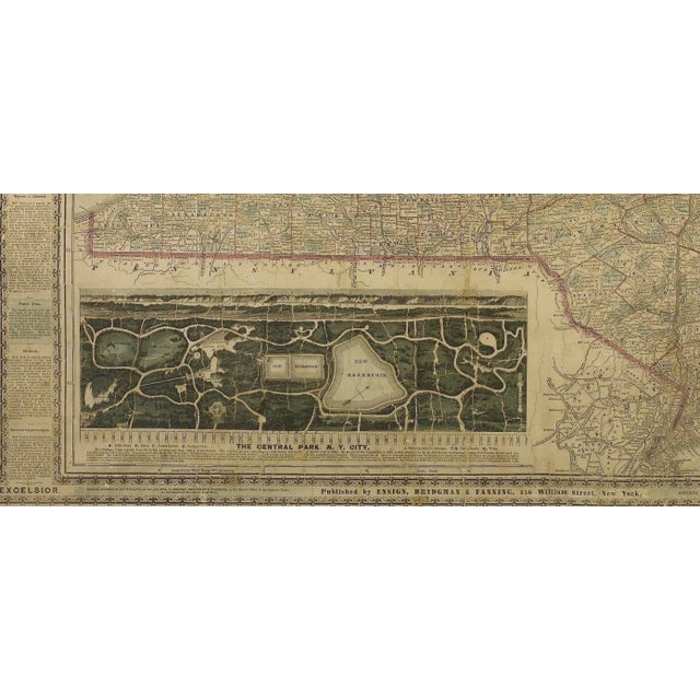 1861 the Empire State Wall Map For Sale - Image 6 of 6