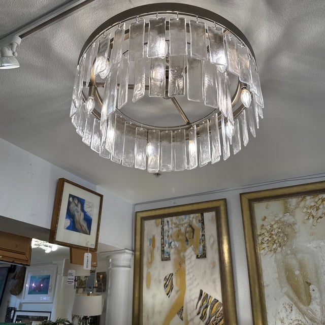 Contemporary Golden Lighting Ciara Nine-Light Semi-Flush Mount For Sale - Image 3 of 12