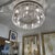 Contemporary Golden Lighting Ciara Nine-Light Semi-Flush Mount For Sale - Image 3 of 12
