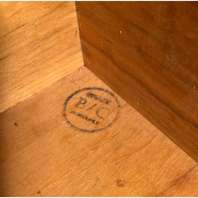 Vintage 70s Pencil Reed Rattan Waterfall Three Drawer Chest Attributed Gabriel Crespi For Sale - Image 12 of 12