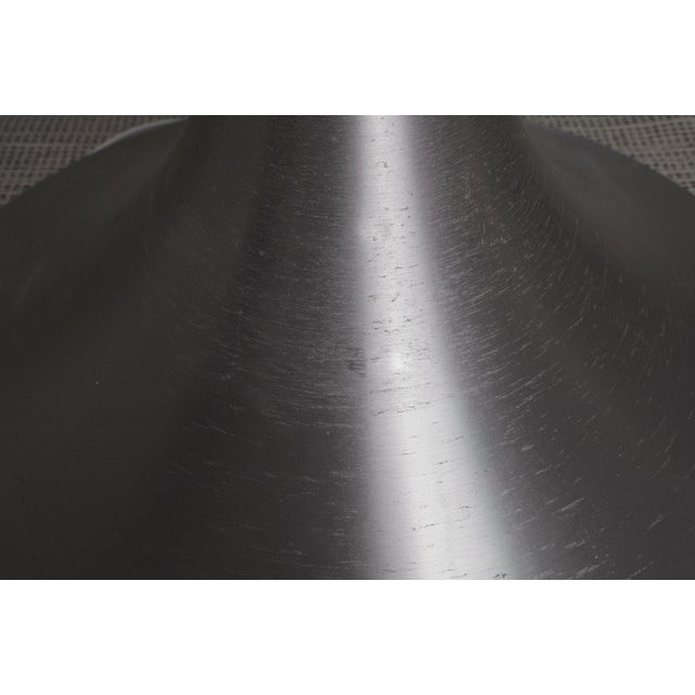 Silver Mid-Century Modern Space Age Trumpet Pendant Light in Brushed Aluminium and Metal, 1960s For Sale - Image 8 of 11