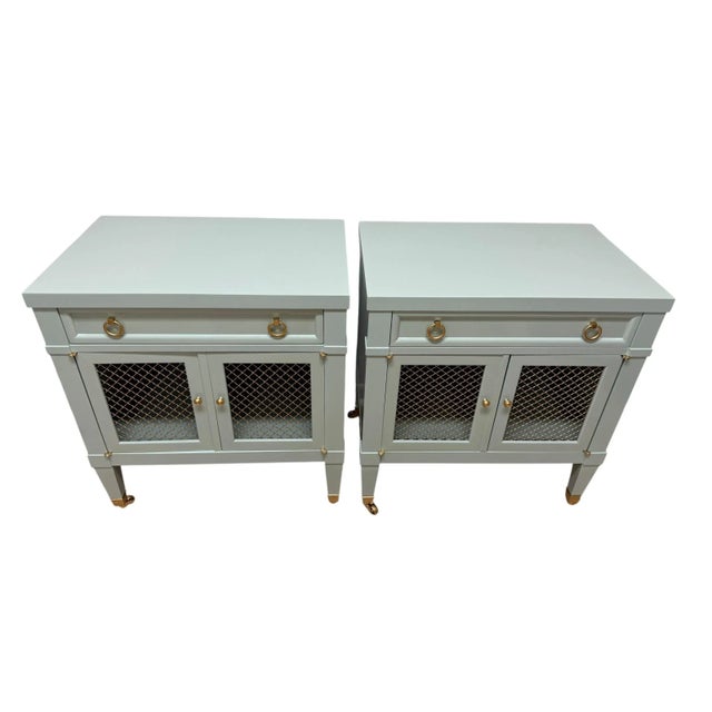 Originally crafted between 1957 and 1973 by the Grand Rapids Chair Co, a division of the iconic Baker Furniture, this pair...