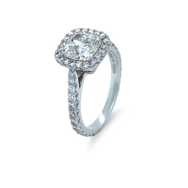 Cartier Platinum Destinée Diamond Ring 2.31ct 5.43g, Size 5.5 For Sale - Image 6 of 18