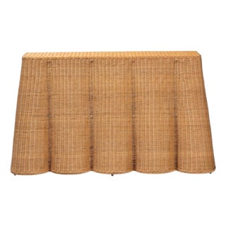 Rattan Tromp l'Oeil Ghost Console Table For Sale