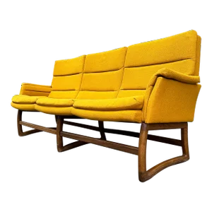 Mid 20th Century Pearsall-Style Sofa With Walnut Base