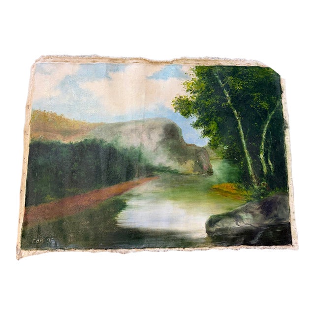 Signed Oil on Canvas River Landscape, 2007 For Sale